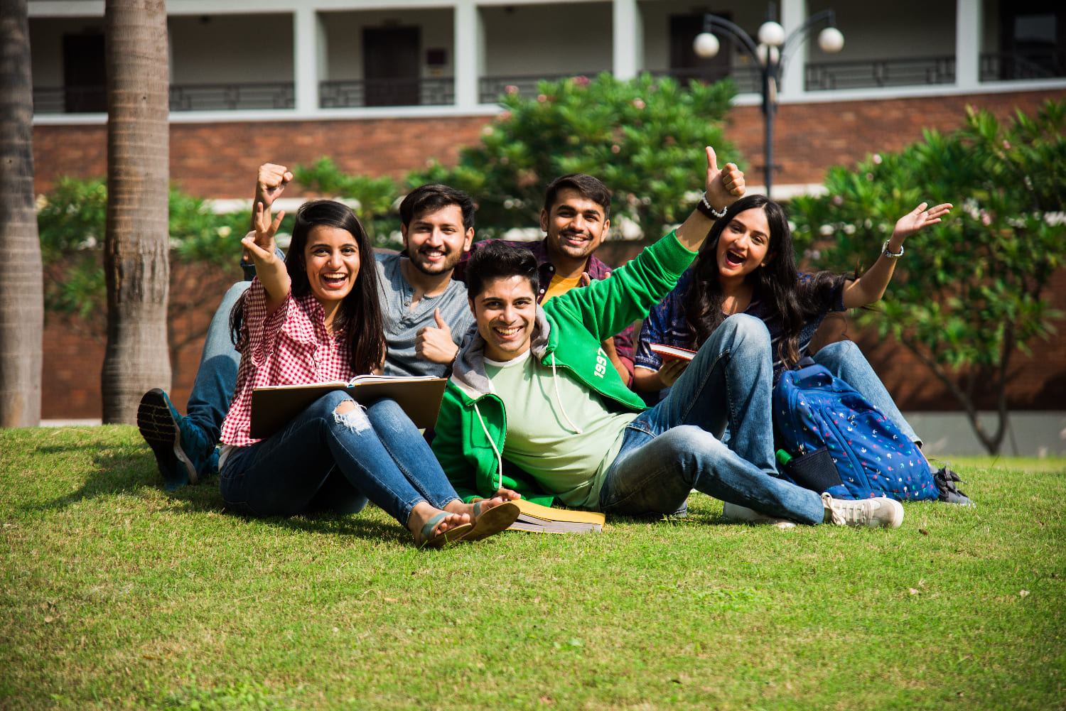 Happy students